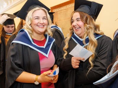 Jessica Fitzgerald and Ciara Miley were all smiles at the Carlow College Graduation. Photo: michaelorourkephotography.ie